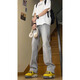 
Huafeng Yino jeans men's autumn slim straight pants American trendy brand retro new style high street light bulb vibe casual pants men Du Dada 686 retro blue 2XL 140-155 Jin [Jin equals 0.5 kg]