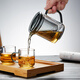 Mesni teacup glass teacup with spout teapot tea water separation cup flower teacup kung fu tea set
