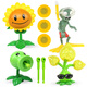 Plante vs zombie toys Doll Set Sun God God Zombie Souetolage Electromagnétique Shield Zombie Boîte cadeau PEA + tournesol + bourgeon doré + plongée en apnée Zombie 686-66