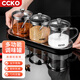 CCKO seasoning jar seasoning box combination home kitchen seasoning box multi-functional seasoning bottle salt shaker sealed moisture-proof seasoning jar blind seasoning jar (with handle) * 1
