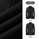 MONTAGUT Autumn and Winter Men's Wool Suit Jacket Business Classic Warm Casual Single Wrinkle Anti-Wrinkle Black 50