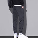 Woodpecker casual pants men loose ties summer new style Harun trendy workwear versatile sports pants men 9859 black + 9859 gray M