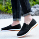 Chaussures traditionnelles de tissu de vieilles Beijing pour les chaussures célibataires résistantes à l'usure antidérapante des hommes avec des chaussures de tissu noir décontractées Sole 42