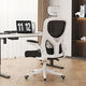WCZ Jingyi Silla ergonómica Silla de computadora Oficina en el hogar Levante de la silla giratoria Silla de personal respaldo cómodo a largo plazo Bench [actualización] 983 Black French Sponge negro 3D Headrest SGS Certificado Varilla de aire Avalable Antibacterial Condición de piel