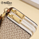 Jinlilai long women's wallet 2025 new urban fashion double zipper clutch multi-function large capacity hand-holding [off-white double zipper official authentic]
