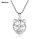 Miss JuJu pt950 platinum leopard head pendant men's fashionable platinum trendy men's pendant (customized) 5.9-6.1 grams + delivery black leather rope