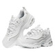 Skechers 10-jähriges Jubiläum Diamant Gedenkausgabe Panda Schuhe gepolsterte Sport- und Freizeitschuhe hochwertige atmungsaktive Daddy-Schuhe Frauen 12241/WSL Diamond Model-White/Silber 38 38