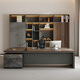 Shuxuan (SHUXUAN) boss desk president desk simple modern manager supervisor office desk and chair combination executive desk office furniture 1.8 meters boss desk + side cabinet