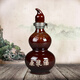 Runhuanian ceramic wine bottle gourd 1Jin Jin is equal to 0.5kg. Wine bottle plug sealing wine bottle wine set white wine jar wine can household white wine empty bottle Yang carving style bronze buckle