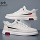 Zapatos de hombres Heni Paul, zapatos de cuero de cuero genuino de alta gama de hombres, zapatos de alta gama de hombres, zapatos blancos casuales para hombres, blanca plana 9908 42