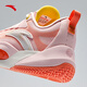 ANTA (ANTA) Instant 1TD Basketball Shoes Men's Nitrogen Technology DiVincenzo's Same Style Professional Shock Absorbing Practical Low-top Sports Shoes Water Pink/Crimson Orange/Paper White-4 41 (Men's Size 8)