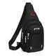 Kangaroo (KANGAROO) new breast bag men's bag one-shoulder crossbody bag casual crossbody bag Oxford cloth chest cross bag trendy men's bag 9905 black