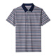 Montagut Kurzärärmig T-Shirt Männer 100 Maulbeer Seiden Sommer Freizeitverkehrsstreifen Polo mittleren Männer High-End-halbärmeligen Papa Anzug FCY-N7003 Orange 165
