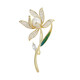 Marco Bizzarri gives teachers a Teacher's Day gift, high-end orchid brooch for women, exquisite pearls, corsage for women, suit anti-exposure accessories, 520 gift for girlfriend, birthday gift for best friend