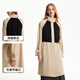 Gabardina de veromoda 2023 nuevo y cómodo empalme con tubo recto chaqueta de manga larga para mujeres livianas khaki-c13 160/80a/s