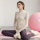 Sporn yoga clothing women's suit autumn and winter high-end professional Pilates fitness clothing long-sleeved zipper jacket slimming sports top milk white top (plus velvet) + trousers (two-piece set) L (100-120Jin Jin equals 0.5 kg)