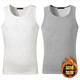 Cexi thermal vest men's underwear vest solid color plus velvet thickened winter vest base sleeveless underwear to keep warm black + dark gray XL - recommended 110-130Jin Jin is equal to about 0.5 kg