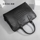 
Aokang men's briefcase top layer cowhide handbag one-shoulder crossbody bag business bag birthday gift for husband and father