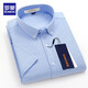 Lomon [100% Baumwolle] reines Baumwoll-Kurzärmel-Hemd für Herren Frühling und Sommer dünn Geschäfte Casual Feste Farbe Baumwolle ohne Eisen schlank halbärmelig Oxford Shirt Basis Hemd High-End Top White D701 44