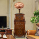 Famille héritée Retro Phonographe Antique Wood Vinyl Enregistreur en vinyle High-De-en-ciel classique Vintage Nostalgique Gilla Villa American Home Living Room HiFi Bluetooth Conférencier 688 Dark Brown (ange haut-parleur)