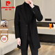 皮尔卡丹（pierre cardin）羊毛男士双面呢外套鹅绒内胆羊毛绒毛呢子大衣中长款秋冬季针织 灰色【9923】 175/88A [L-120-135斤]