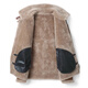 
Hengyuanxiang original ecological fur integrated men's original leather original fur jacket lapel leather jacket thickened warm fur jacket Champagne color 5XL
