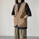 Nasalike Japaner Retro Lose Arbeit Weste Multipocket Outdoor-Funktion männlicher und weiblicher Ami Kaji Camping Taktische Weste B14 [Khaki] xl