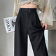 Rote Drachenfly High-End-Anzughose für Frauen im Frühjahr und Frühlingshosen hohe Taille Draped geradlinige Hose plus Samt-Weitbein-Hosen Casual Hosen 6636#ku Wollstil Aprikosen neun-Punkte plus Samt XS [Empfohlen 90jin [Jin gleichen 0,5 kg] unter] unter]