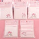 
Ins cute pink Melody post-it notes n times can tear student post-it notes paper message note self-adhesive cartoon female 12222 plaid jade gui dog - 2 each of 4 models can stick 60 post-it notes/book