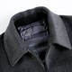 Pierre Cardin cold-proof and warm wool jacket men's winter thickened short coat middle-aged and elderly woolen woolen jacket men's dad's clothing dark gray L 175