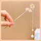 Duti children's ancient style Hanfu headdress super fairy-step rocking hairpin girl's sweet horse face skirt temperament hairpin hair accessories girl 12# flower blooming pinellia