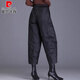 Pierre Cardin plus velvet thickened down pants for women winter outer wear 2025 new mom minus 40 degree warm pants cotton pants black L 105-120Jin Jin equals 0.5 kg