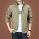 Hengyuanxiang Outdoor Herrenjacke Herbst und Winter 2025 Neue Herbstkleidung für Männer mittleren Alters und Fleece-Jacke Herren Frühling und Herbst Dicke militärische Grün 9898 plus Fleece Style XL