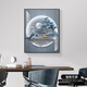 
Shunjixiangli light luxury meter box decoration painting vertical version without punching modern simple restaurant cover switch box hanging painting living room mural JD12046 Fulu moon full 40*50cm (cover 30*40) left push and pull black frame