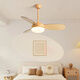 Wetter Schaufel moderne einfache Kinderzimmer kleiner Lüfter Licht Imitation Holz Getreide Home Schlafzimmer Esszimmer Deckenlüfter Lichtfrequenzumwandlung Stille Lüfter Licht Frequenzumwandlung 42-684a Weißholzblattboom Volles Spektrum + Lichtumwandlung Fernbedienung Fernsteuerung