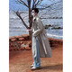 Du Xiaoxian Korean Doppelbrustwindternen Herbst Herbst neuer Mantel Casual Cloak mit mittlerer Länge Überknee Neapel Jacke Q5579 Khaki L [Vorgeschlagen 110-130jin [Jin ist 0,5 kg]]]