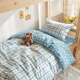 Love the student dormitory three-piece set of pure cotton bed sheets and quilt cover single cotton set student bedding cotton flowers-the romance of branches and branches 1.2m bed three-piece set/quilt cover 152*218cm