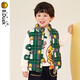 B.Duck little yellow duck children's clothing boys' down vest children's winter clothing new baby warm vest jacket dark green 90 cm