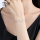 TTMIX shining star platinum bracelet double layer pt950 platinum fashionable temperament women's bracelet 5.7-5.9g 16+3cm