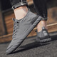 
Fashion men's shoes Korean casual shoes old Beijing canvas shoes fisherman shoes lazy people stomp flat shoes W838 gray 41