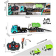 Saibao Remote Control Remorque Transport Tamion FlatBed Truck Truck Semi-Trailer Engineering Vehicle Model's Child's Charging Toy garçon télécommande American Oil Tanker Standard