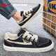 Huili official low-top canvas shoes men's shoes casual sports shoes men's classic student skateboard shoes men's classic/black and white-main picture model 43
