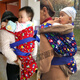 Old-style baby pure cotton shoulder Sichuan Chongqing Yunnan traditional back baby baby multi-functional strap backing floral double-layer corduroy with zipper opening