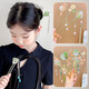Duti children's ancient style Hanfu headdress super fairy-step rocking hairpin girl's sweet horse face skirt temperament hairpin hair accessories girl 12# flower blooming pinellia