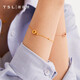 Xie Ruilin (TSL) 18K gold bracelet LOVE CIRCLE series double ring color gold bracelet for women BC151 K red