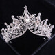 Bai Qixin Crown Schleier Kopfschmuck Braut Haarzubehör Vorschlag und erhalten Sie eine Zertifikat Ehe Flash Diamond Set Crown Hochzeitskleid Weibliche Erwachsene [V-förmige Krone + Schleier]