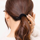 Jieweiyi head rope rubber band women tied hair simple temperament high elastic durable new high-end leather cover hair loop rope BH-FQ31 black seamless hair loop 5 set