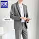 ROMON Korean style casual suit men's youth business autumn and winter handsome groom wedding small suit jacket single suit men black three-piece suit suit + pants + T-shirt XL