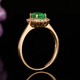 HEEKAIYI Ring Women's Emerald Gemstone Ring Luxury Jewelry Chinese Valentine's Day Birthday Gift for Wife and Girlfriend Emerald Gemstone Ring (1.0ct/Selected Flawless)