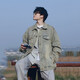 
POUM jacket men's spring and autumn new American high street old denim jacket men's loose trendy retro handsome high-end CXPF-693 gray XL